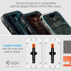 Szkło Hartowane Spigen Glas.tr ”ez Fit” 2-pack iPhone 14 Pro Clear
