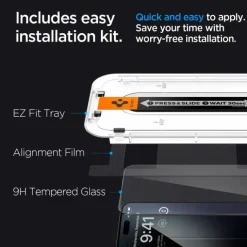 Szkło Hartowane Spigen Glas.tr ”ez Fit” Fc 2-pack iPhone 15 Pro Max Black