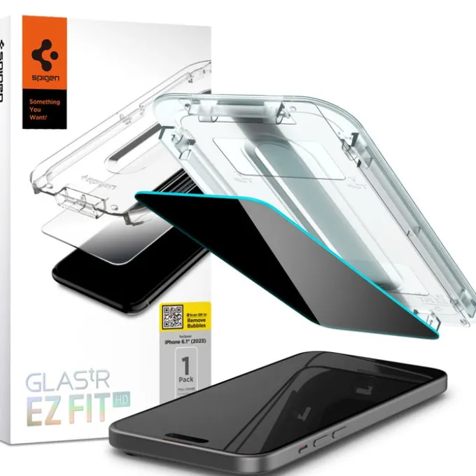 Szkło Hartowane Spigen Glas.tr ”ez Fit” iPhone 15 Privacy
