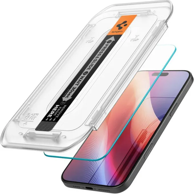 SZKŁO HARTOWANE SPIGEN GLAS.TR ”EZ FIT” IPHONE 16 PRO MAX CLEAR
