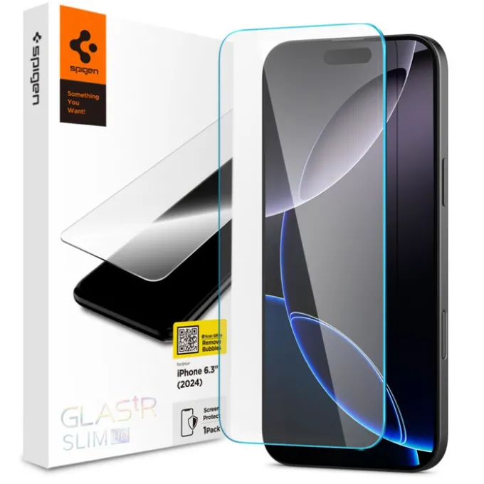 SZKŁO HARTOWANE SPIGEN GLAS.TR SLIM IPHONE 16 PRO CLEAR