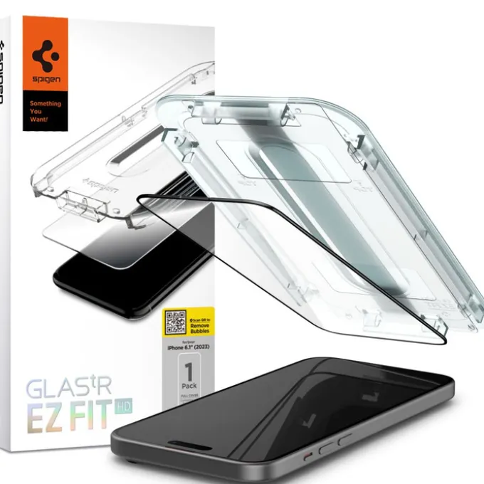 Szkło Hartowane Spigen Glas.tr ”ez Fit” Fc iPhone 15 Black