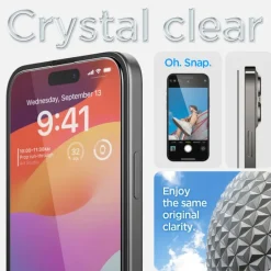Szkło Hartowane Spigen Glas.tr ”ez Fit” Fc iPhone 15 Black