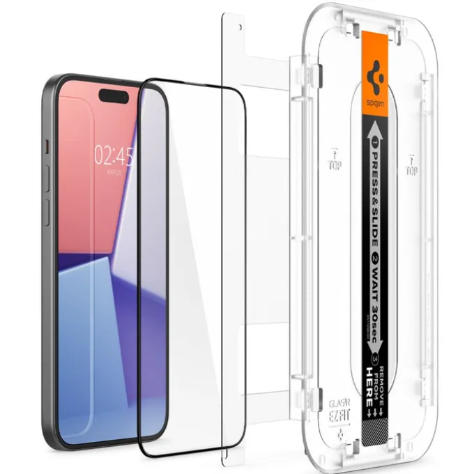 Szkło Hartowane Spigen Glas.tr ”ez Fit” Fc iPhone 15 Black