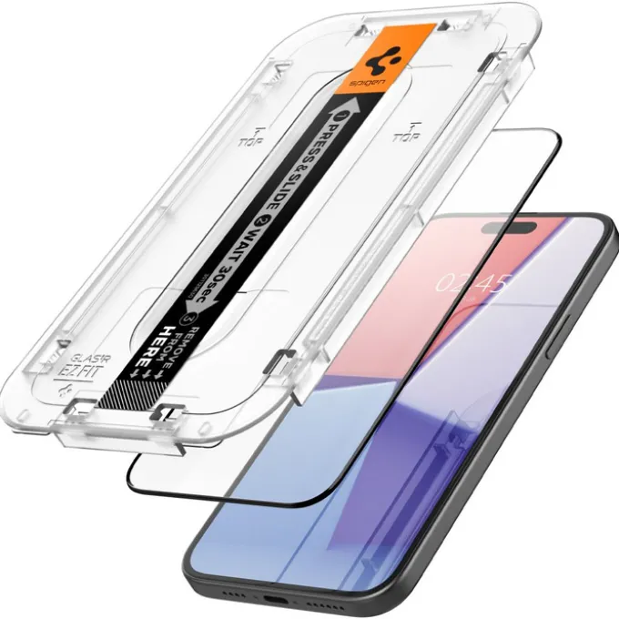 Szkło Hartowane Spigen Glas.tr ”ez Fit” Fc iPhone 15 Black