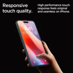 SZKŁO HARTOWANE SPIGEN GLAS.TR ”EZ FIT” IPHONE 16 PRO CLEAR