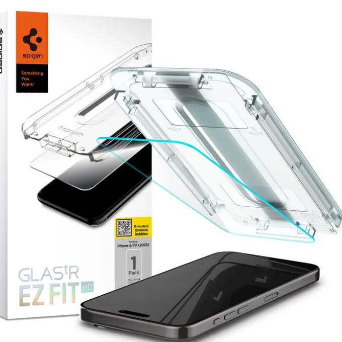 Szkło Hartowane Spigen Glas.tr ”ez Fit” iPhone 15 Pro Clear