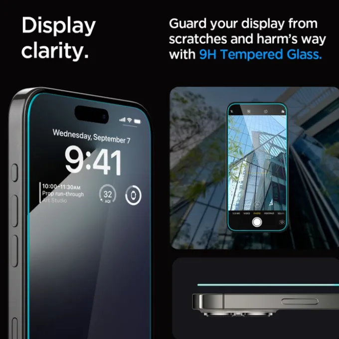 Szkło Hartowane Spigen Glas.tr ”ez Fit” iPhone 15 Pro Max Clear