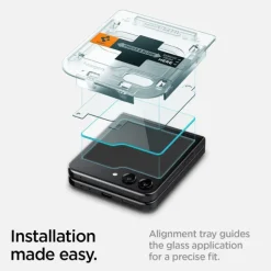 SZKŁO HARTOWANE SPIGEN GLAS.TR ”EZ FIT” 2-PACK GALAXY Z FLIP 5 CLEAR