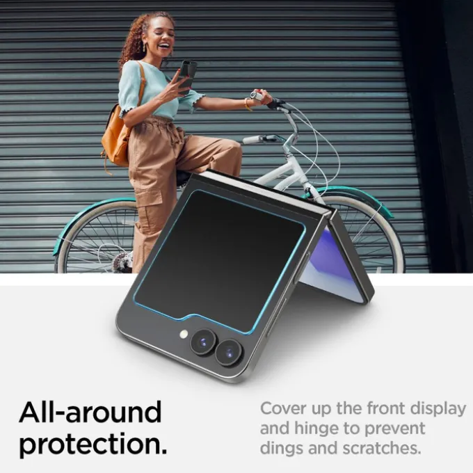 SZKŁO HARTOWANE SPIGEN GLAS.TR ”EZ FIT” 2-PACK GALAXY Z FLIP 6 / 7 FE CLEAR
