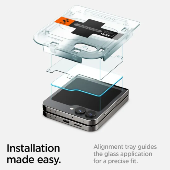 SZKŁO HARTOWANE SPIGEN GLAS.TR ”EZ FIT” 2-PACK GALAXY Z FLIP 6 / 7 FE CLEAR