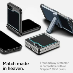 SZKŁO HARTOWANE SPIGEN GLAS.TR ”EZ FIT” 2-PACK GALAXY Z FLIP 6 / 7 FE CLEAR