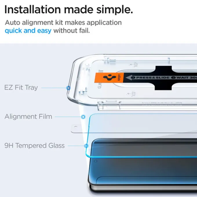 Szkło Hartowane Spigen Glas.tr ”ez Fit” 2-pack Samsung Galaxy S25 / S24 Clear