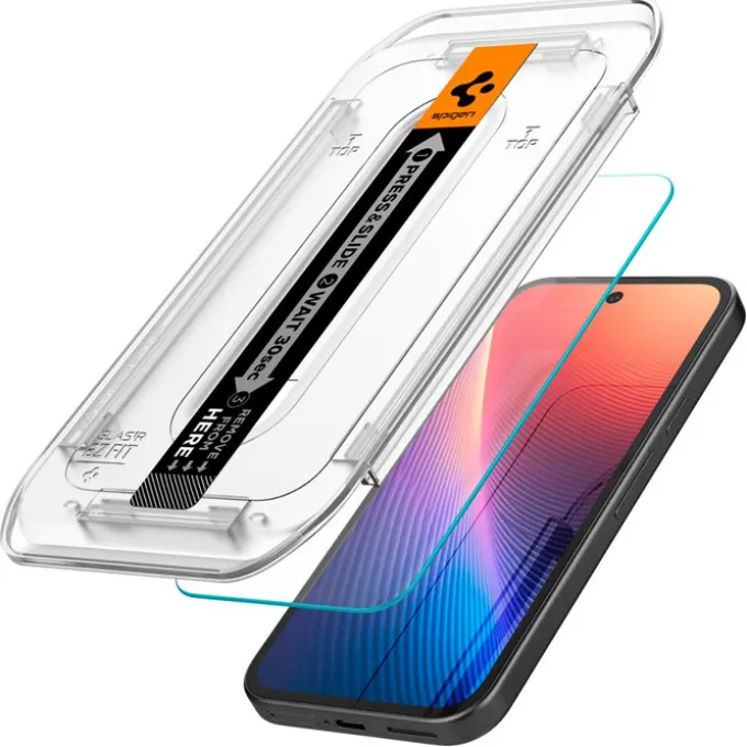 SZKŁO HARTOWANE SPIGEN GOOGLE PIXEL 9A GLAS.TR ”EZ FIT” 2-PACK CLEAR