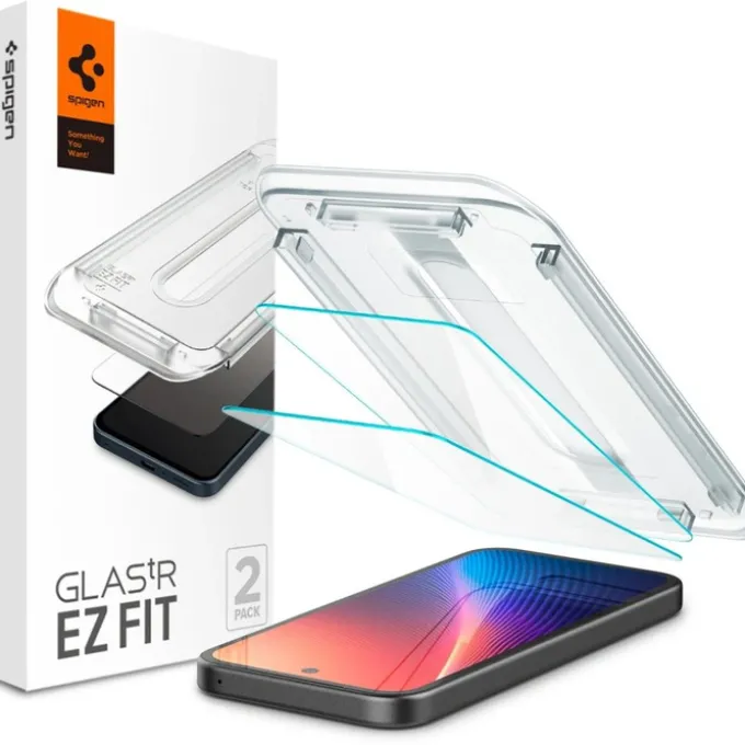 SZKŁO HARTOWANE SPIGEN GOOGLE PIXEL 9A GLAS.TR ”EZ FIT” 2-PACK CLEAR