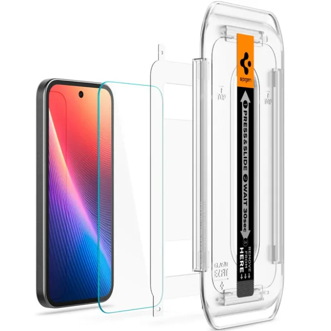 SZKŁO HARTOWANE SPIGEN GOOGLE PIXEL 9A GLAS.TR ”EZ FIT” 2-PACK CLEAR