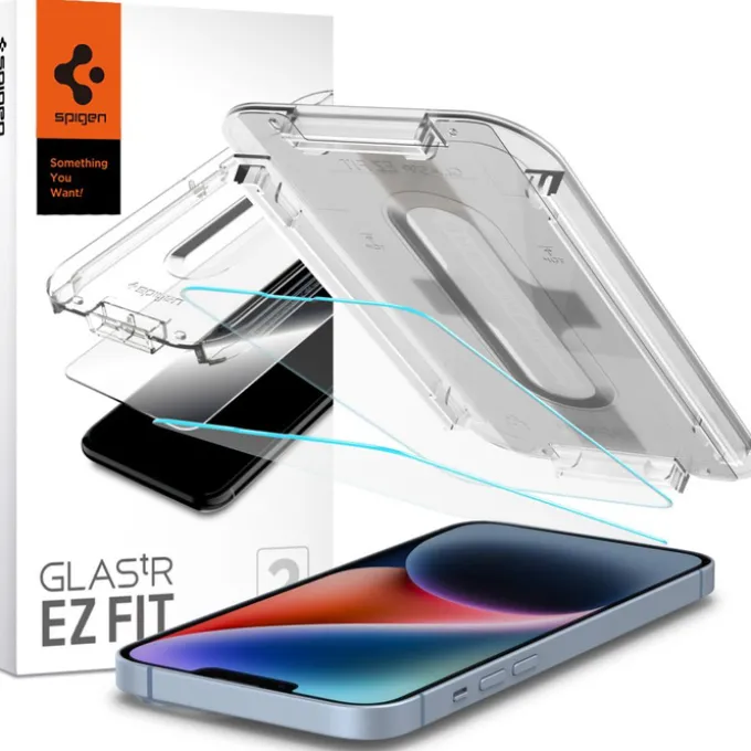 Szkło Hartowane SPIGEN iPhone 17E / 16E / 14 / 13 Pro / 13 Glas.Tr ”ez Fit” 2-Pack
