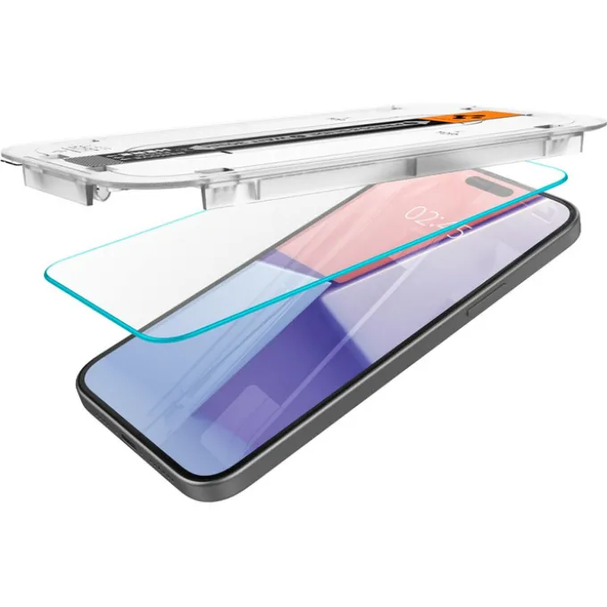 Szkło Hartowane Spigen iPhone 16 Plus / 15 Plus Glas.tr ”ez Fit” 2-pack