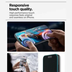 SZKŁO HARTOWANE SPIGEN IPHONE 17 ALM GLAS.TR SLIM 3-PACK CLEAR