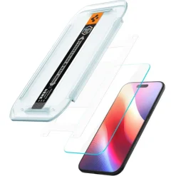 SZKŁO HARTOWANE SPIGEN IPHONE 17 AIR GLAS.TR ”EZ FIT” 2-PACK CLEAR