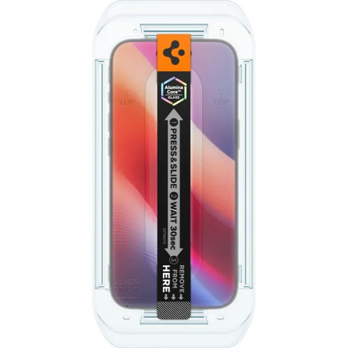SZKŁO HARTOWANE SPIGEN IPHONE 17 AIR GLAS.TR ”EZ FIT” 2-PACK CLEAR