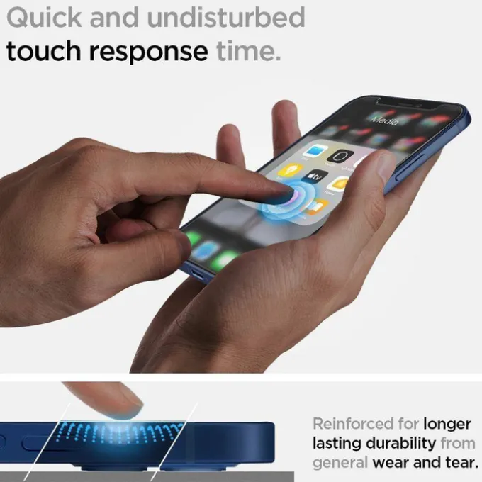 Szkło Hartowane SPIGEN iPhone 12 Mini Glas.Tr ”Ez Fit” 2-pack