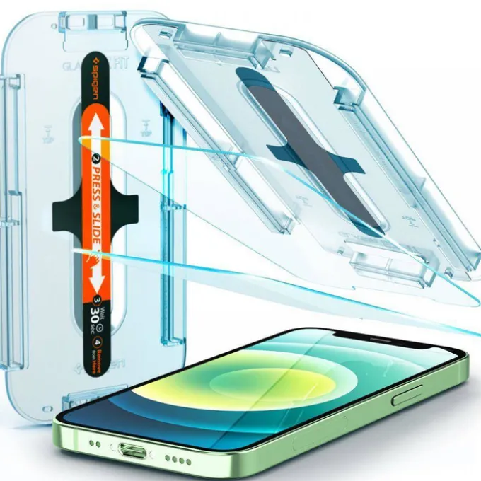 Szkło Hartowane SPIGEN iPhone 12 Mini Glas.Tr ”Ez Fit” 2-pack