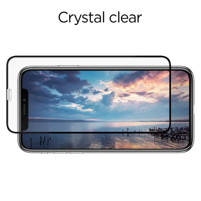 Szkło Hartowane SPIGEN iPhone 11 Pro X / Xs Glass Fc 2-pack Black