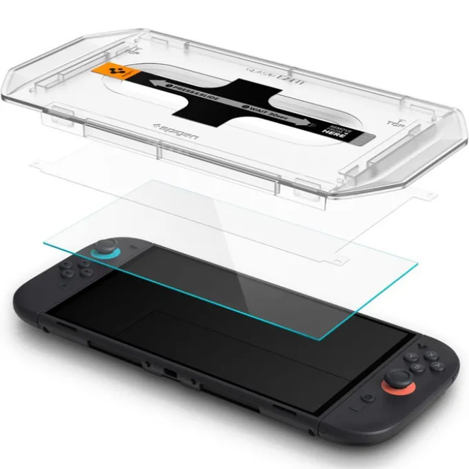SZKŁO HARTOWANE SPIGEN NINTENDO SWITCH 2 GLAS.TR ”EZ FIT” 2-PACK CLEAR