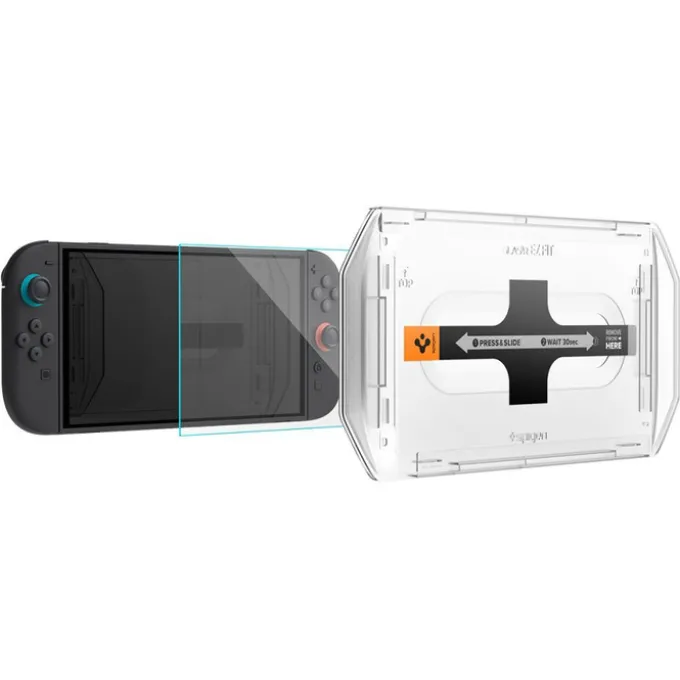 SZKŁO HARTOWANE SPIGEN NINTENDO SWITCH 2 GLAS.TR ”EZ FIT” 2-PACK CLEAR