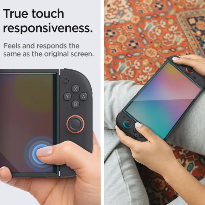SZKŁO HARTOWANE SPIGEN NINTENDO SWITCH 2 GLAS.TR ”EZ FIT” 2-PACK CLEAR