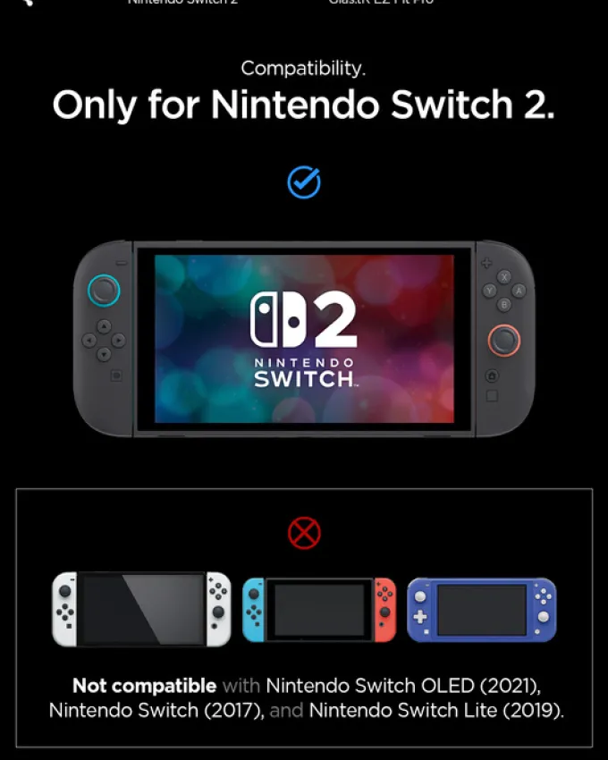 SZKŁO HARTOWANE SPIGEN NINTENDO SWITCH 2 GLAS TR EZ FIT PRO 2-PACK