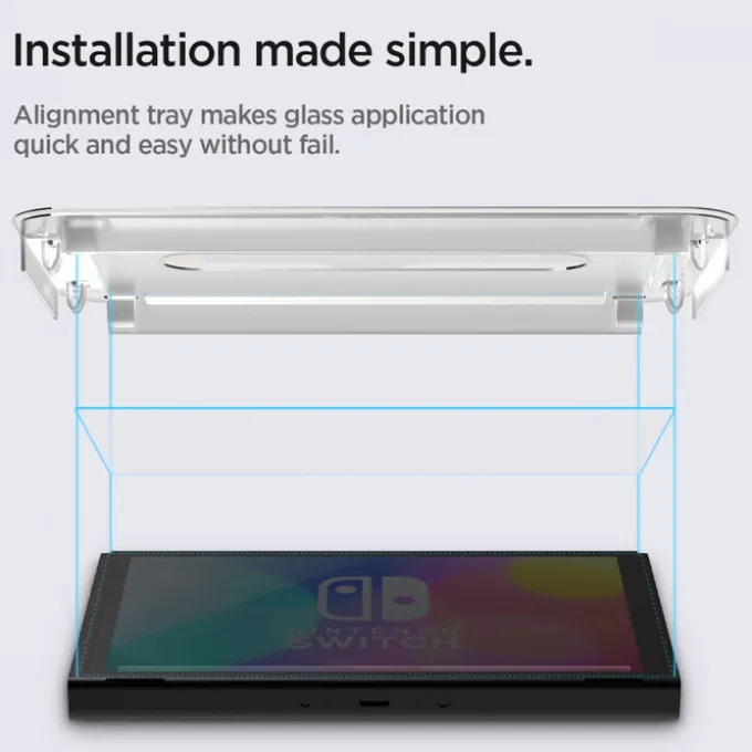 Szkło Hartowane SPIGEN Nintendo Switch Oled Glas.Tr ”ez Fit” 2-Pack