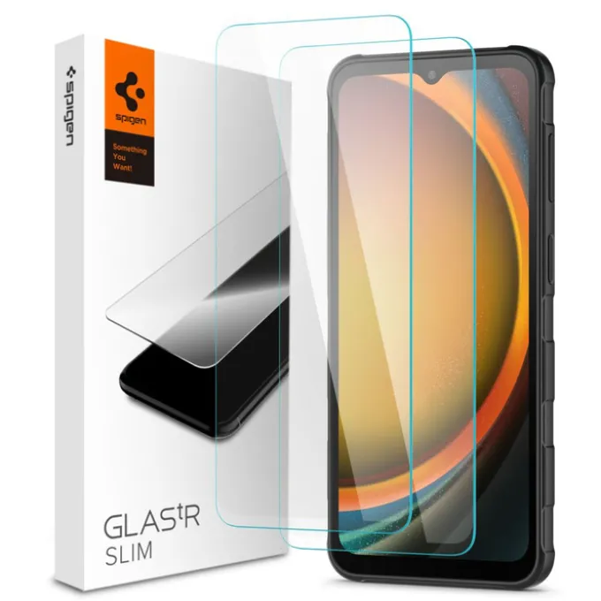 SZKŁO HARTOWANE SPIGEN SAMAUNG GALAXY XCOVER 7 / 7 PRO GLAS.TR SLIM 2-PACK CLEAR