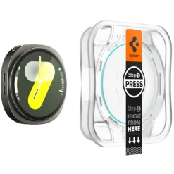 SZKŁO HARTOWANE SPIGEN SAMSUNG GALAXY WATCH 8 44 MM GLAS.TR ”EZ-FIT” 2-PACK CLEAR