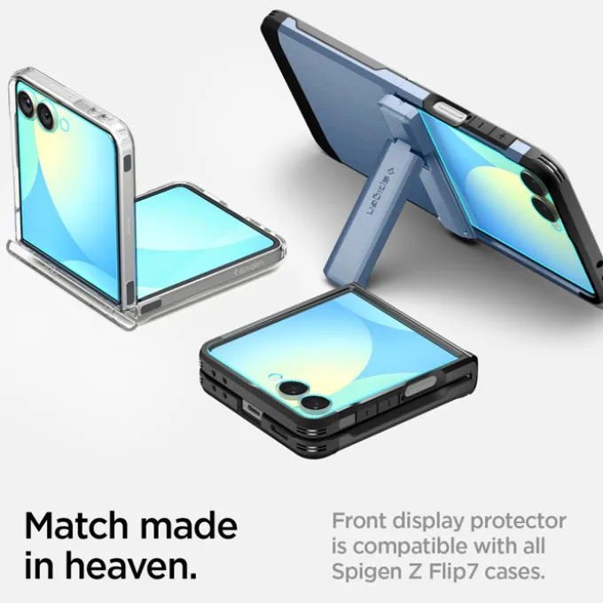 SZKŁO HARTOWANE SPIGEN SAMSUNG GALAXY Z FLIP 7 GLAS.TR ”EZ FIT” HD 2-PACK CLEAR