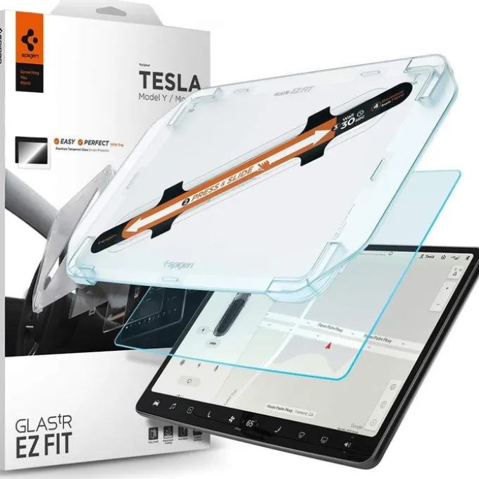 Szkło Hartowane Spigen Tesla Model 3 Y Glas.Tr ”ez Fit”