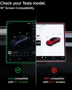 SZKŁO HARTOWANE TESLA MODEL Y L 2026 EZ FIT ANTI GLARE MATTE FC CZARNE