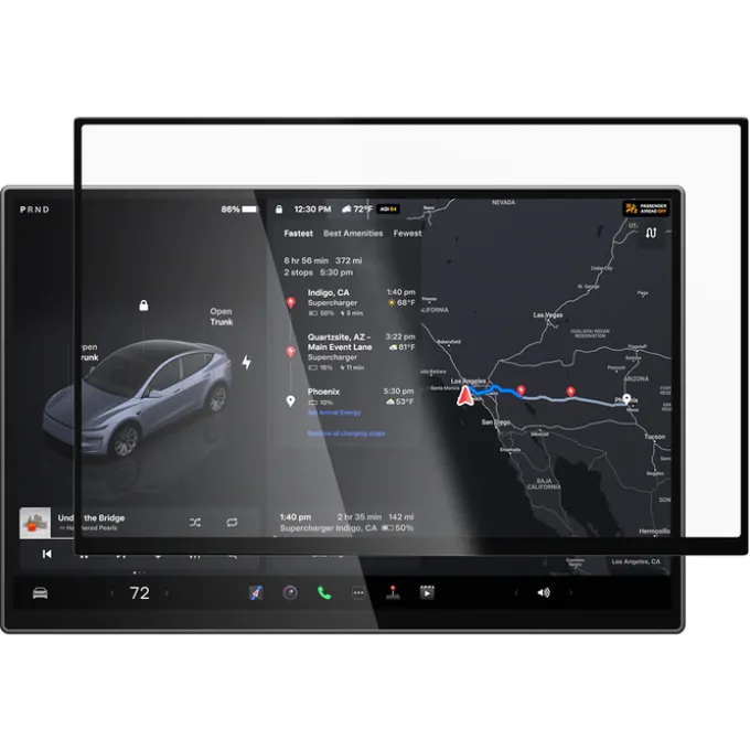 SZKŁO HARTOWANE TESLA MODEL Y L 2026 EZ FIT ANTI GLARE MATTE FC CZARNE