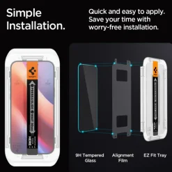 SZKŁO PRYWATYZUJĄCE SPIGEN GLAS.TR ”EZ FIT” 2-PACK IPHONE 16 PRO, 17, 17 Pro PRIVACY
