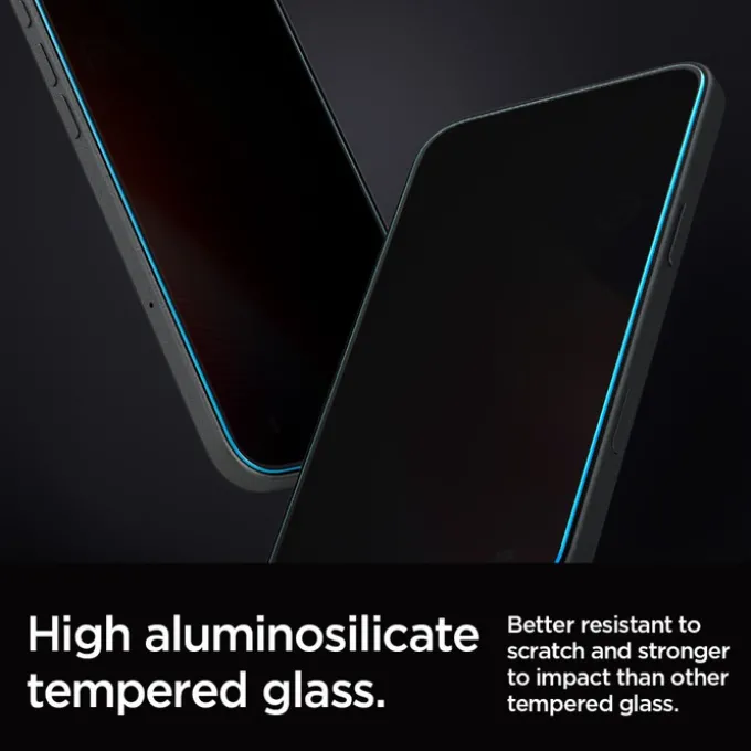 SZKŁO PRYWATYZUJĄCE SPIGEN GLAS.TR ”EZ FIT” 2-PACK IPHONE 16 PRO MAX, 17 PRO MAX PRIVACY