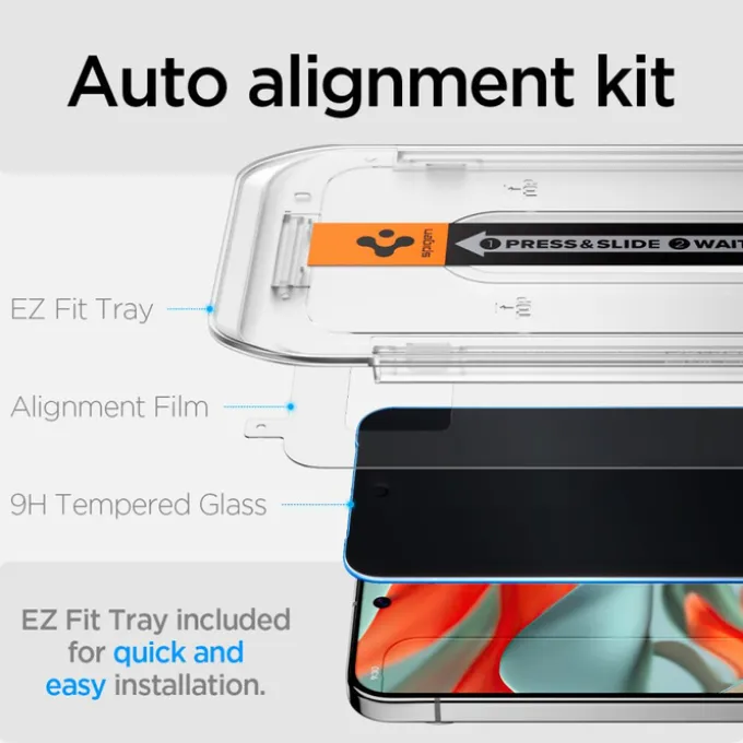 SZKŁO PRYWATYZUJĄCE SPIGEN GOOGLE PIXEL 9 PRO XL GLAS.TR ”EZ FIT” 2-PACK PRIVACY