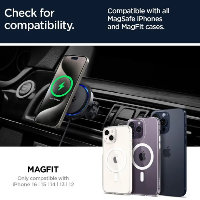 UCHWYT DO KRATKI SPIGEN ONETAP PRO 3 CRYOMAX MAGSAFE 20W CZARNY