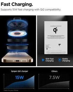 UCHWYT DO KRATKI Z ŁADOWANIEM INDUKCYJNYM SPIGEN ONETAP PRO 4 MAGSAFE CZARNY