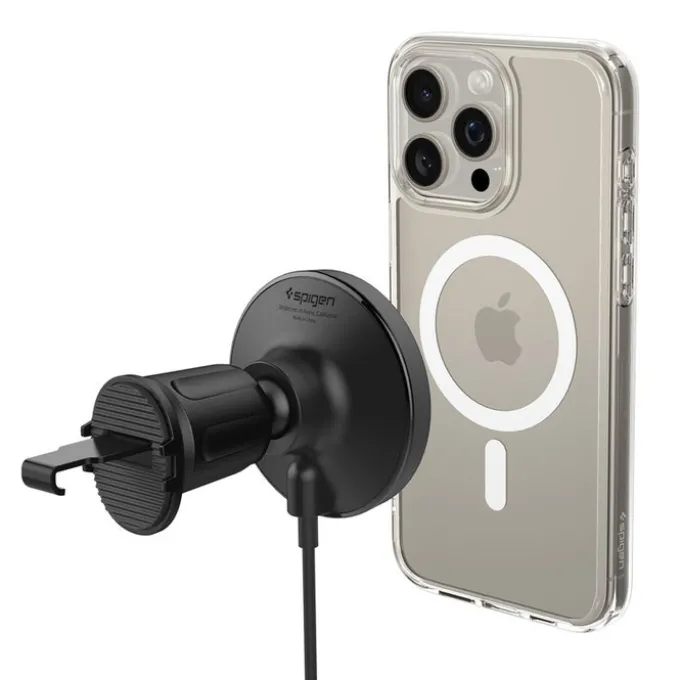 UCHWYT DO KRATKI Z ŁADOWANIEM INDUKCYJNYM SPIGEN ONETAP PRO 4 MAGSAFE CZARNY