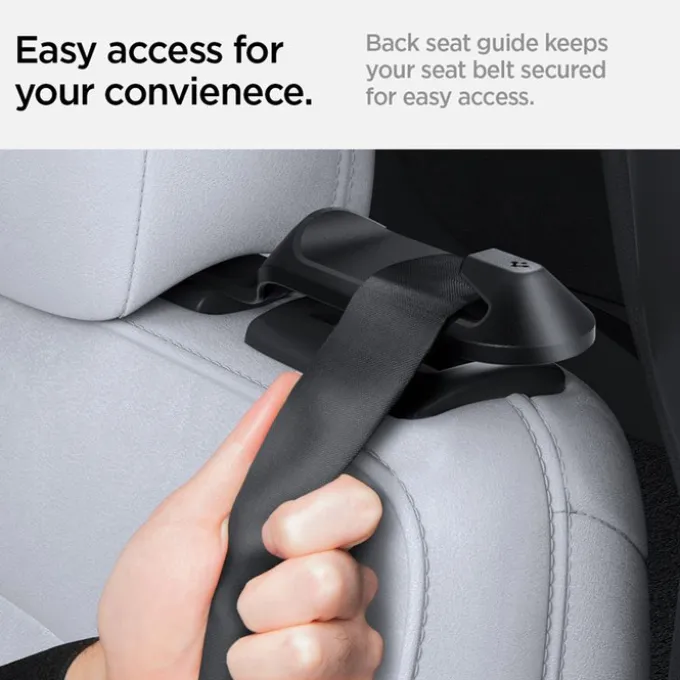 UCHWYT DO PASÓW BEZPIECZEŃSTWA SPIGEN TESLA MODEL Y BACKSEAT SEATBELT HOLDER BLACK