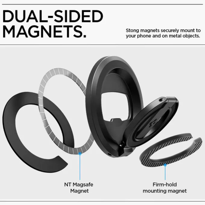 UCHWYT MAGNETYCZNY SPIGEN O-MAG MAGNETYCZNY Z PODSTAWKĄ CZARNY