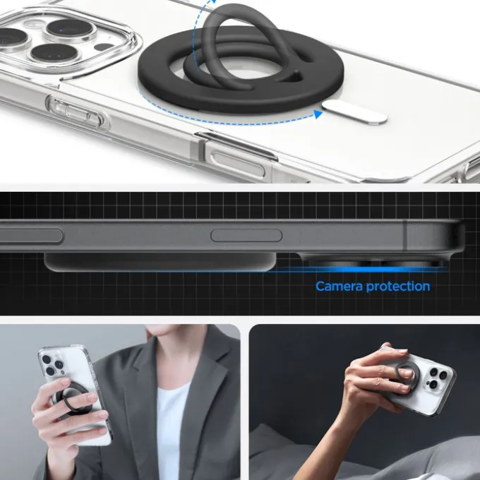UCHWYT NA PALEC SPIGEN DUAL POP MAG MAGSAFE PHONE RING CZARNY