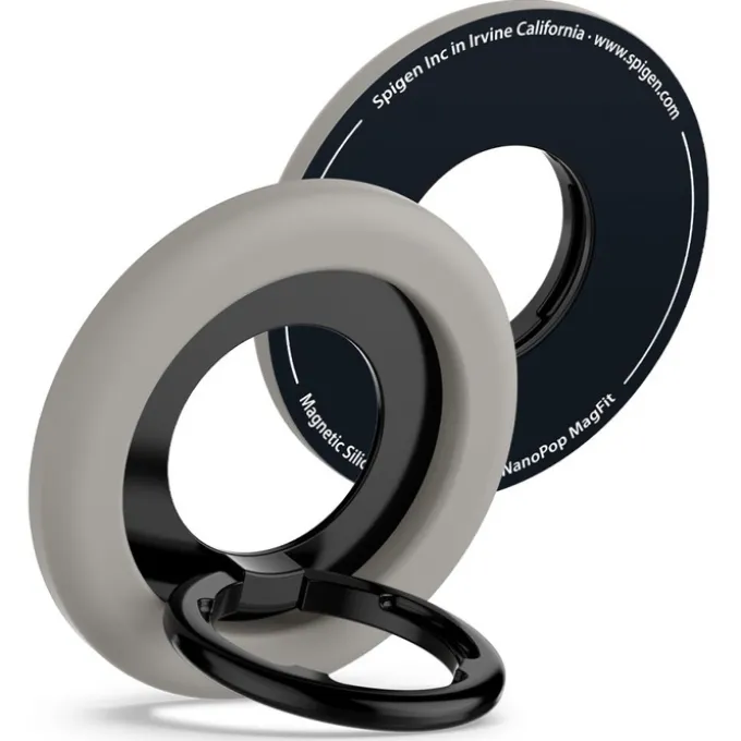 UCHWYT NA PALEC SPIGEN NANO POP MAGSAFE PHONE RING TRUFFLE GREY