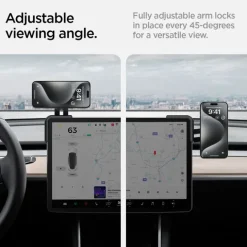 UCHWYT SAMOCHODOWY SPIGEN TESLA TAPLOCK MAGSAFE CAR MOUNT HOLDER BLACK SCREEN
